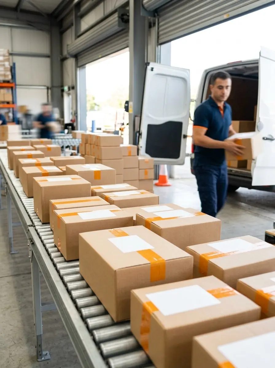 Paketler araca yükleniyor